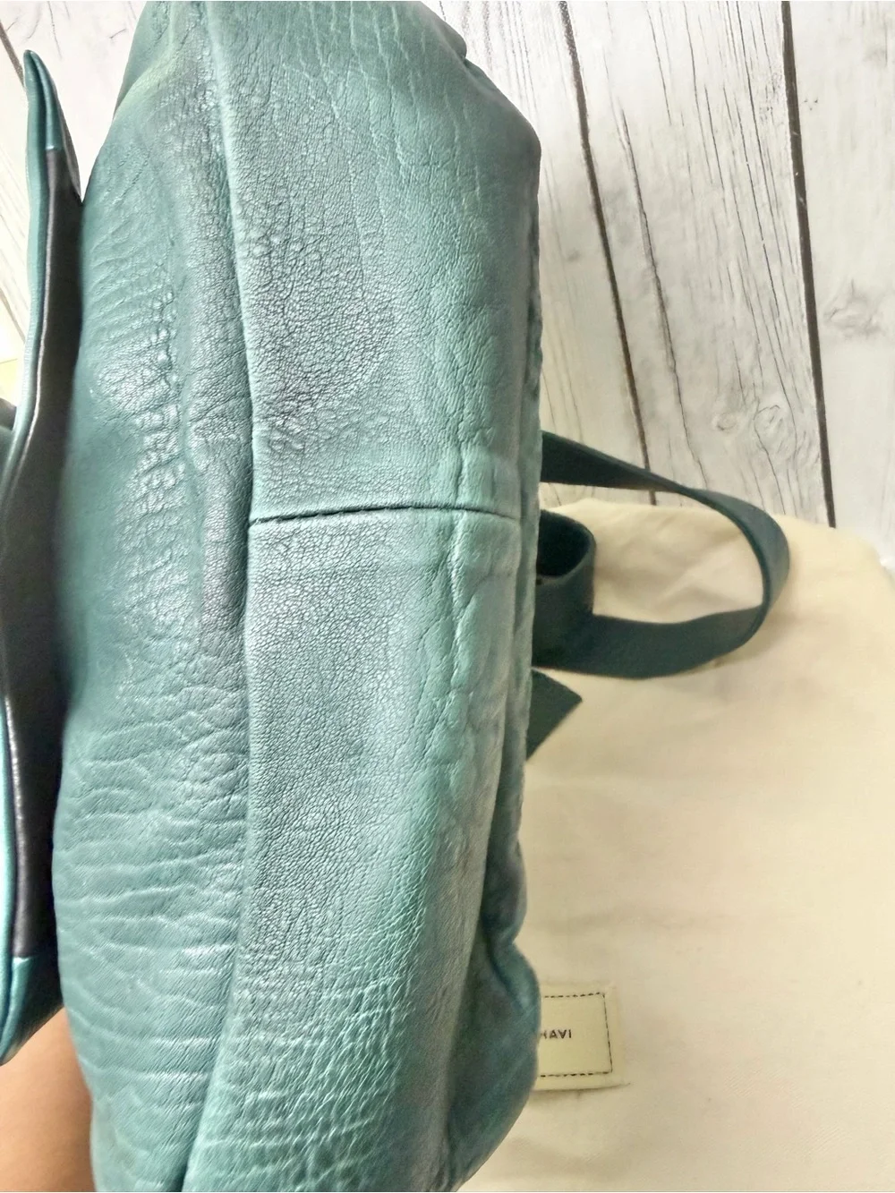 PRE LOVED Daniella Lehavi Teal Leather Shoulder Bag Eva Messenger
